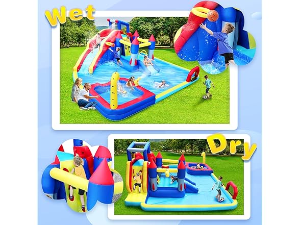 Hipicute Inflatable Waterslide Park Kit