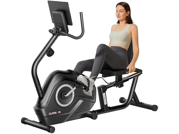 CURSOR FITNESS Recumbent Exercise Bike, Stationary Bikes for (Open Box)