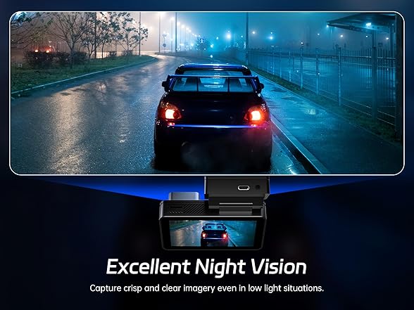 Pelsee P3 4K Dash Cam Front and Rear