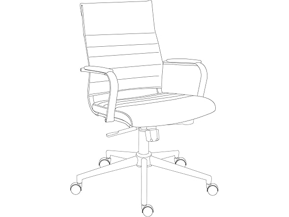 Lorell Tempo Modern Mid-Back Office Chair