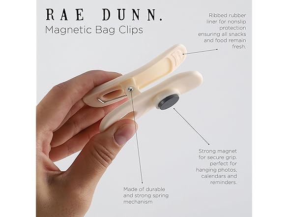 Rae Dunn Bag Clips with Magnet