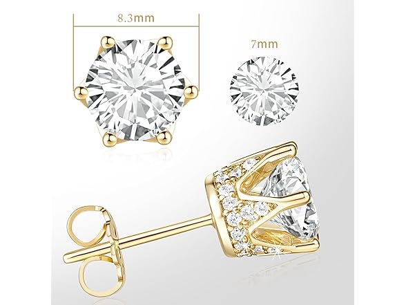 GIORGIA GIBBS 14K Gold Stud Earrings