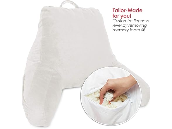 Clara Clark Reading Pillow with Shredded Memory Foam