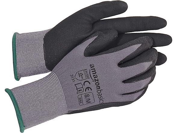 Amazon Basics Micro-Foam Nitrile Coated Gloves 12pr