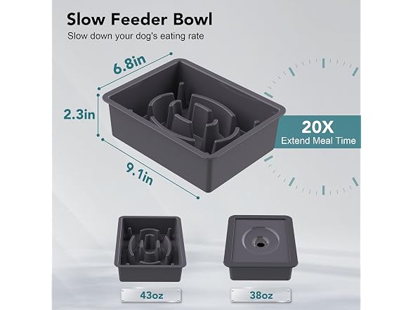 UPSKY 2-in-1 Elevated Dog Bowls Set
