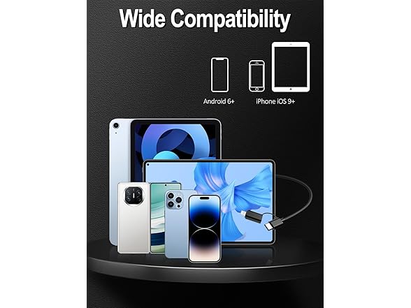 Dual Lens Endoscope Camera w/Light, 1920P HD