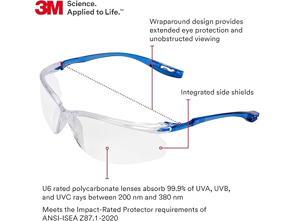 3M Safety Glasses, 2 Pack