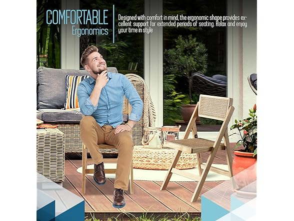 Ibiza Rattan Folding Chair (2Pk)