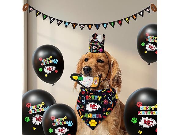 Pets First NFL Kansas City Chiefs Pet Birthday