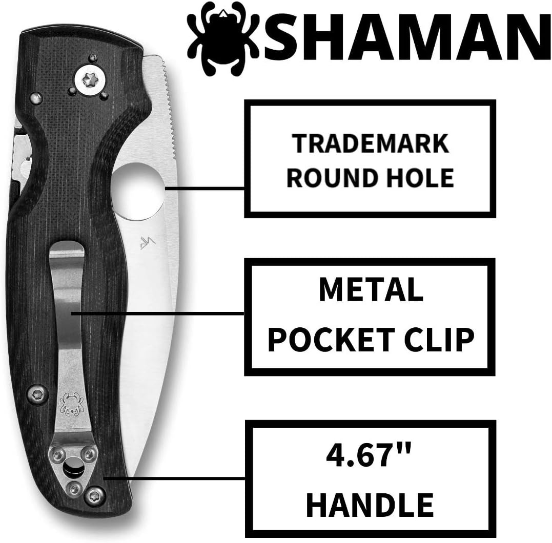 Spyderco Shaman Folding Pocket Knife - Gallery 9