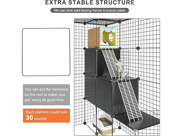 PAWING Detachable Metal Wire Kennel