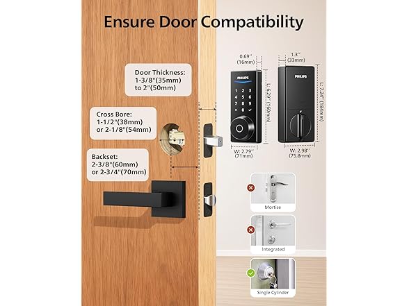Philips 4000 Series Wi-Fi Fingerprint Touch Deadbolt