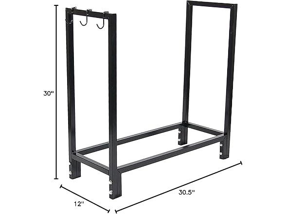 Sunnydaze Firewood Log Rack with Cover 30"