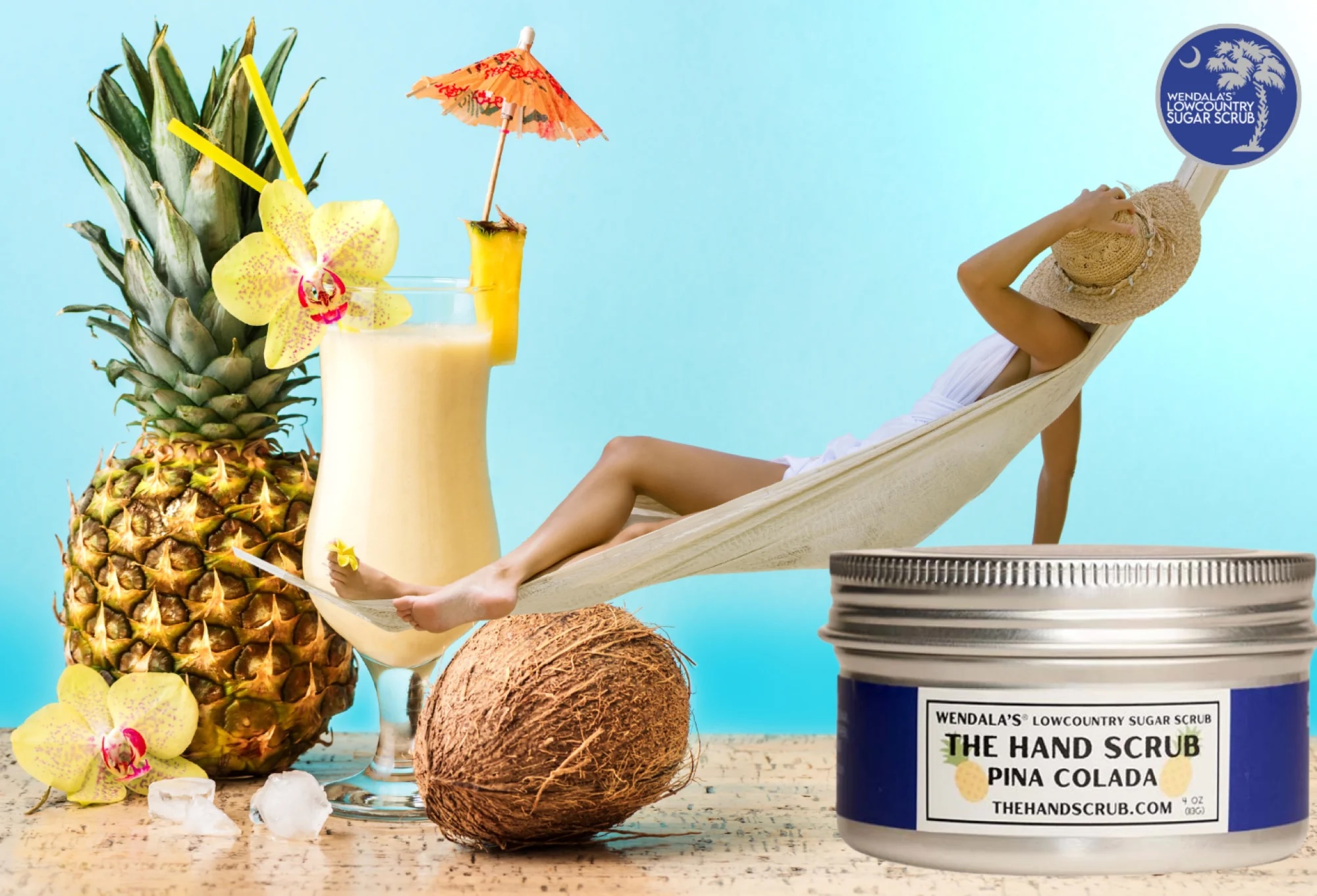 2Pk Hand Scrubs- Piña Colada + Coconut Lime - Gallery 17