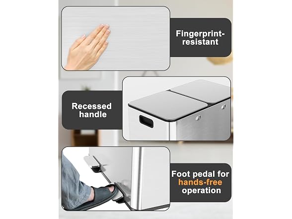 PrecisionAuto 8 Gal Recycling Bin Silver