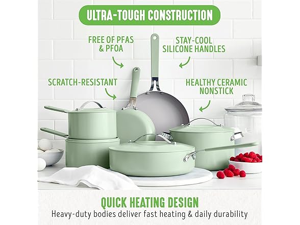 GreenLife 10-Piece Nonstick Ceramic Cookware Set