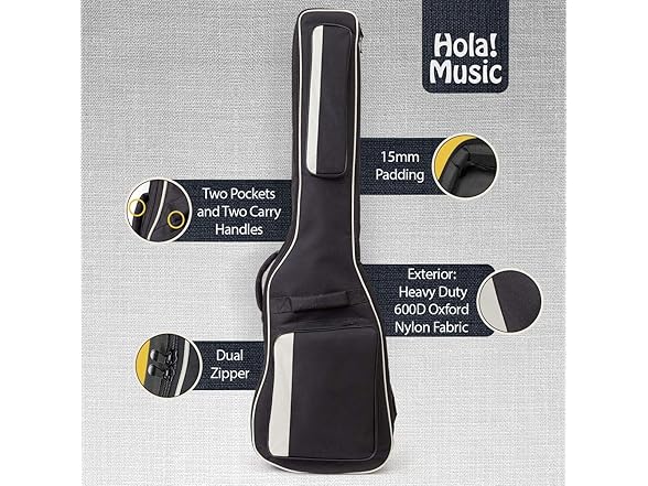 Hola! Music Bass Guitar Deluxe Series Gig Bag
