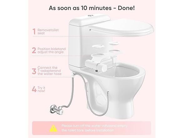 Ultra Slim Bidet Attachment
