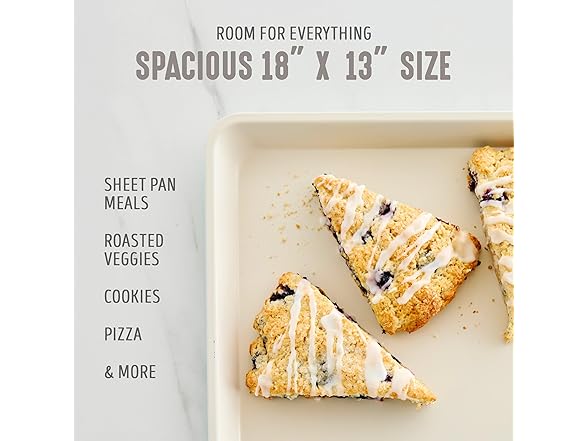 GreenLife Bakeware 18” x 13” Half Cookie Sheet Baking Pan