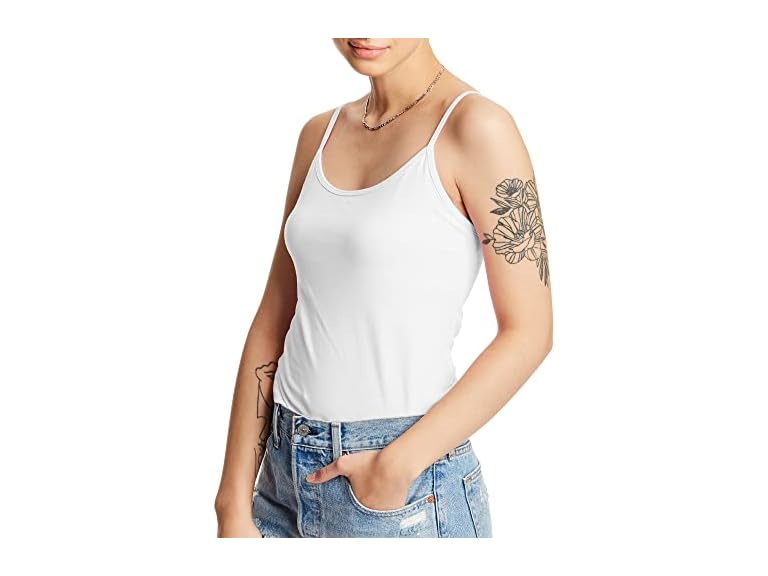 Hanes Cotton Cami with Shelf Bra