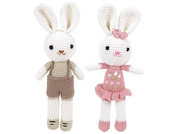 Enesco Woolie Luca and Luna the Bunnies 2-Piece