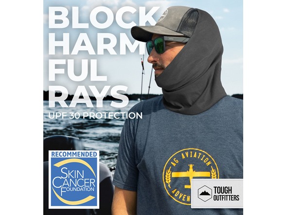 Tough Headband Neck Gaiter, Dark Gray