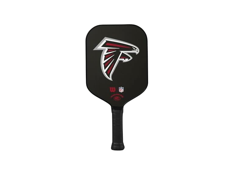 Wilson NFL Collection Fierce Team Pickleball Paddle - Grip Size 2-4 1/4", Atlanta Falcons
