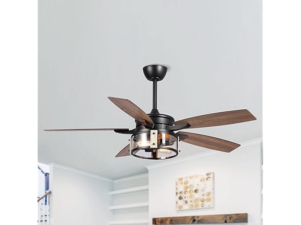 Parrot Uncle F6331110V 52" Black Ceiling Fan