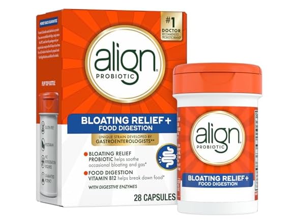 Align Probiotic Bloating Relief + Food Digestion