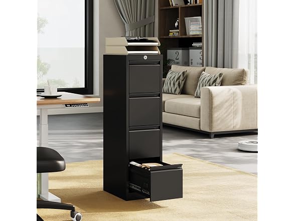 BouPower 4 Drawer File Cabinet with Lock