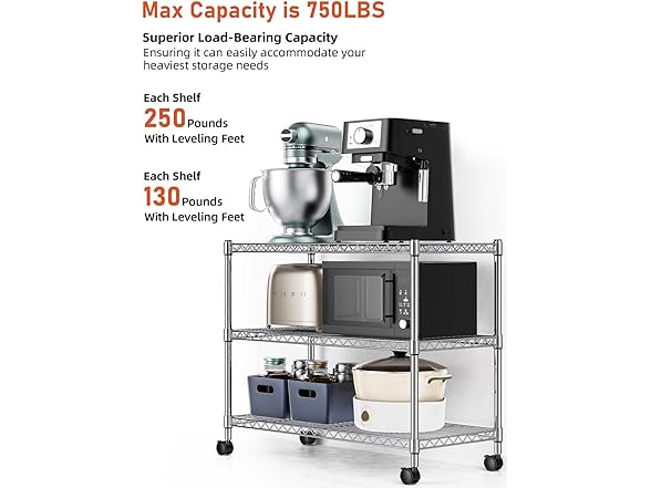 Simple Deluxe 3-Tier Heavy Duty Shelves