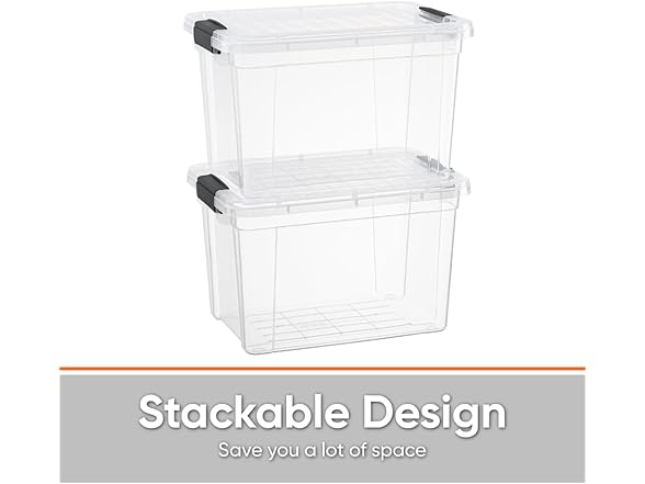 Superio Storage Bins with Lids- 12 Pack