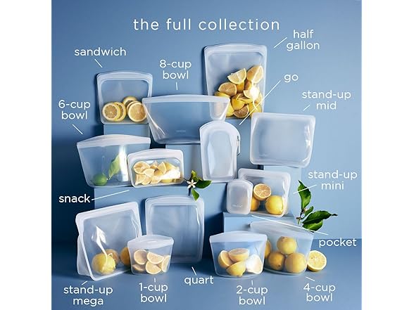 Stasher Premium Silicone Reusable Food Storage