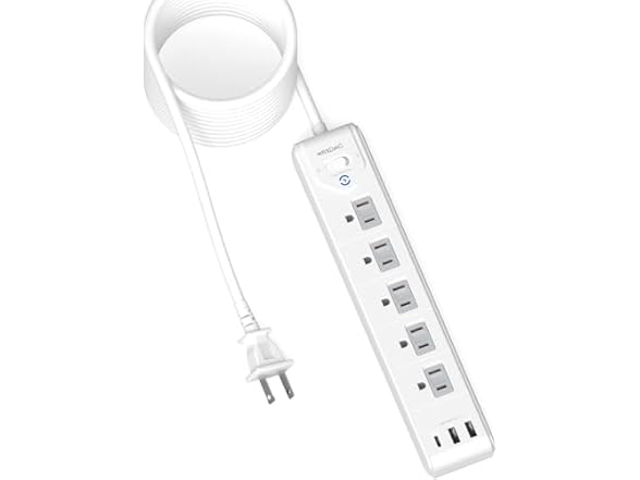 WRXDMC 2 Prong Power Strip, 2 Prong to 3 Prong Outlet Adapter