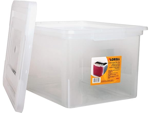 Lorell Lorell Storage Case File Box, Clear