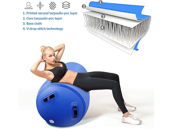 Air Roller Gymnastics Barrel 3.3ft * 35.4inch