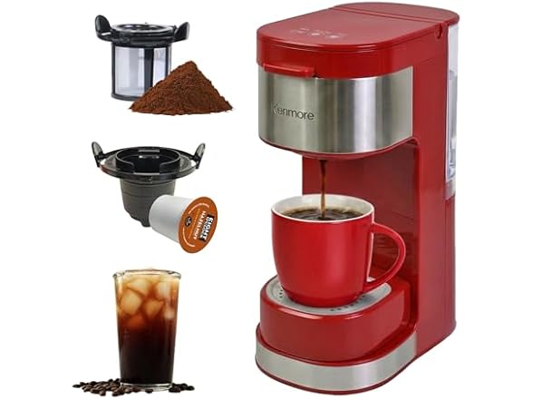 Kenmore Single Serve Coffee Maker Red