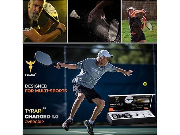 TYRARI Charged 1.0 Overgrip 12 Pack