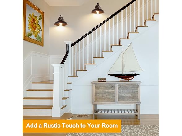 Bosceos 2-Pack Brown Outdoor Wall Sconce