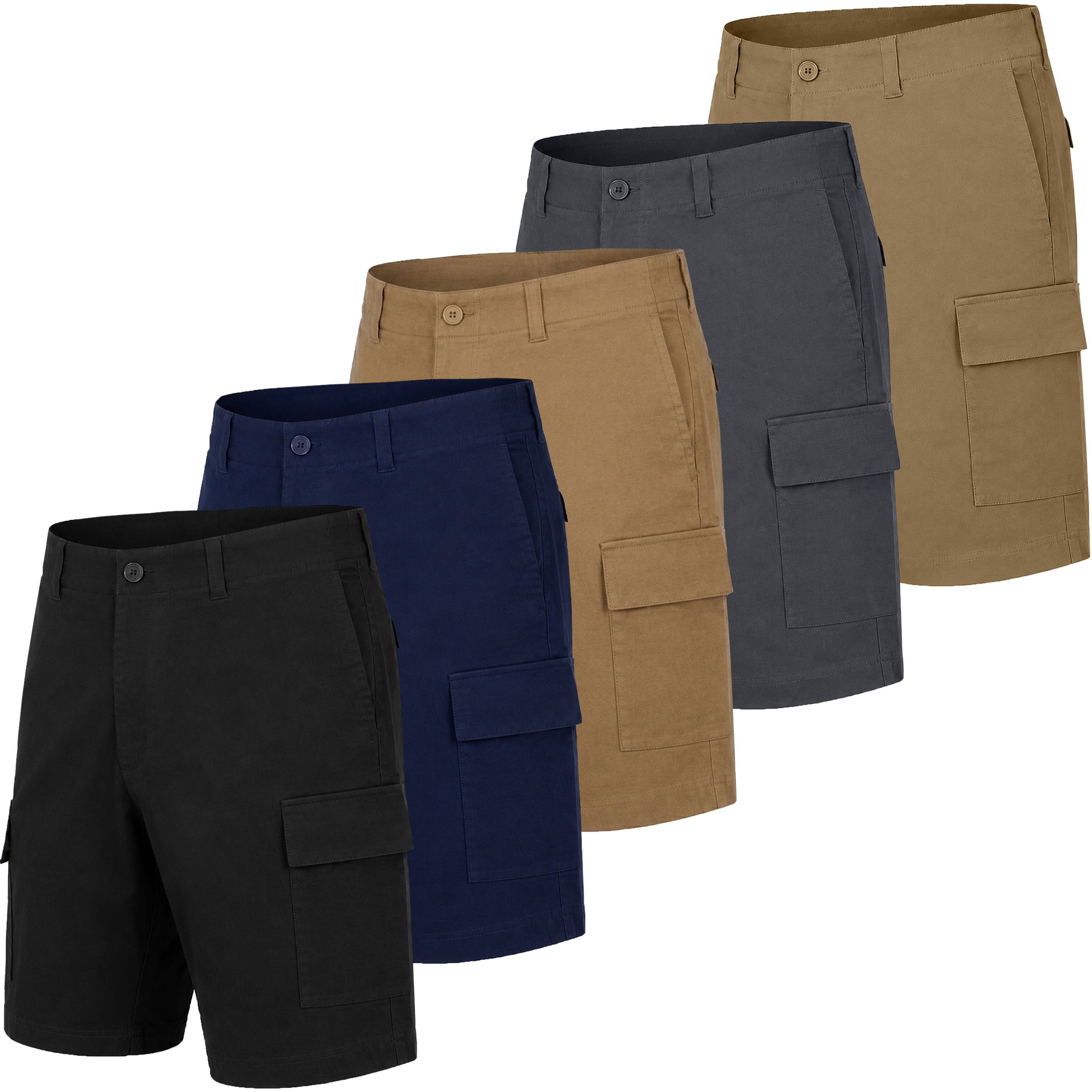 Mens Super Stretch Cargo Shorts - Gallery 8