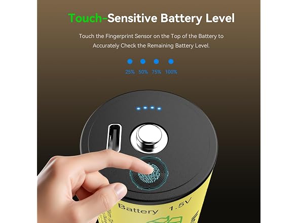 ENEGON Rechargeable Lithium C Batteries