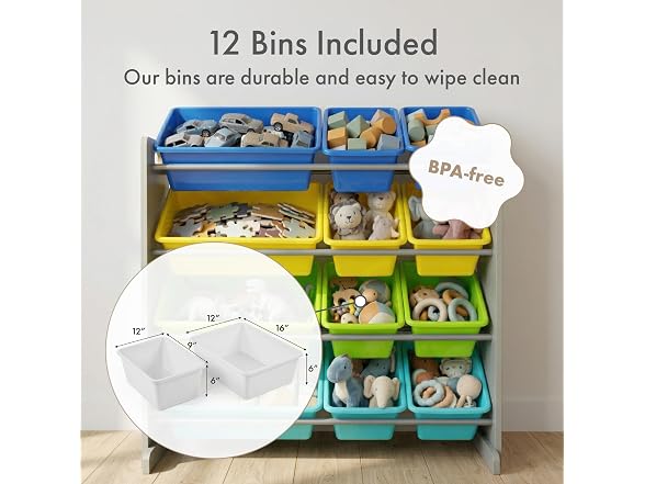 Humble Crew Kids Toy Organizer 12 Bins