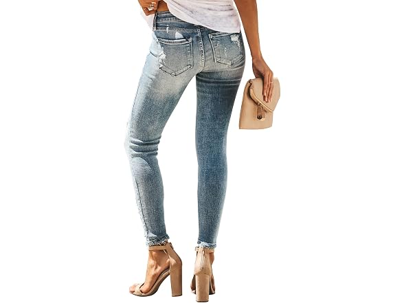 Kunmi Women (8) Ripped Skinny Slim Jeans Pants