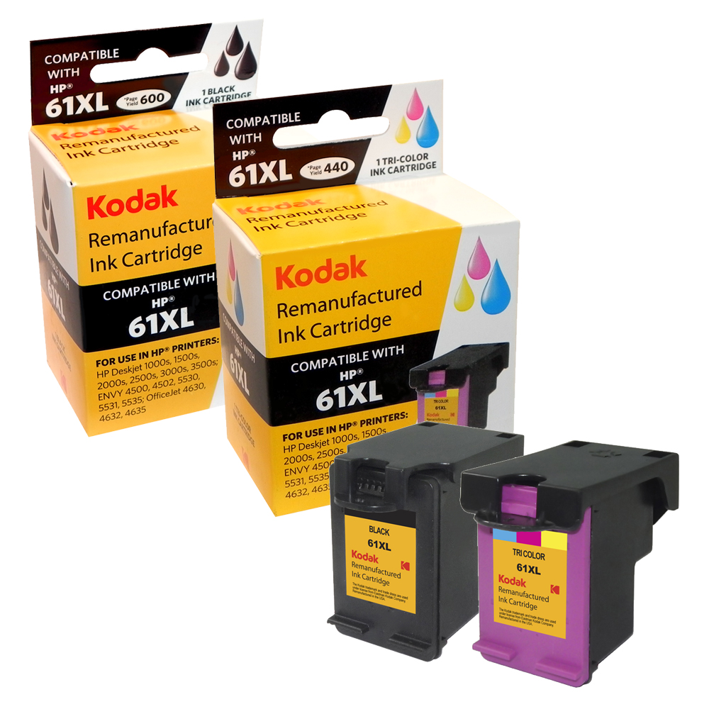 Compatible HP 61 Ink Cartridge Combo Pack (1 Black, 1 TriColor) - Gallery 4