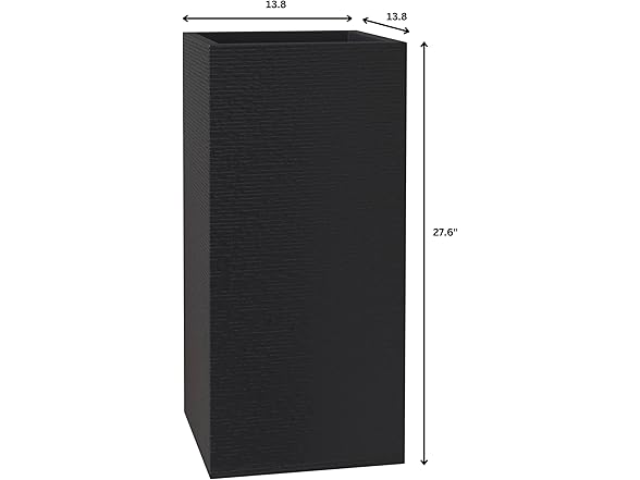 LeisureMod BP28BL Basalt Planter Black