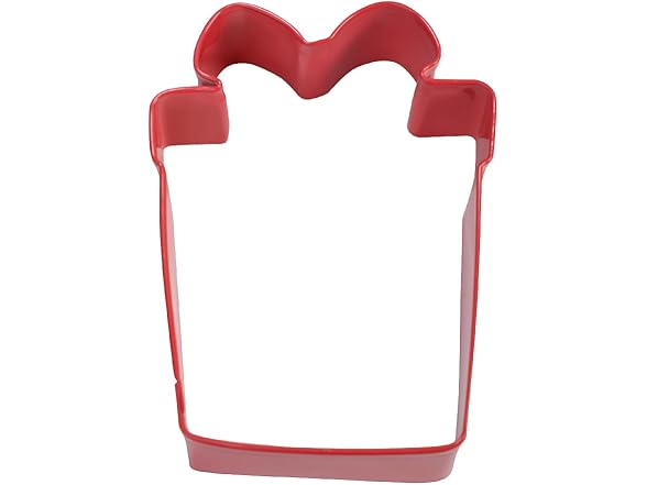 R&M Christmas Gift 3.5" Cookie Cutter, Red
