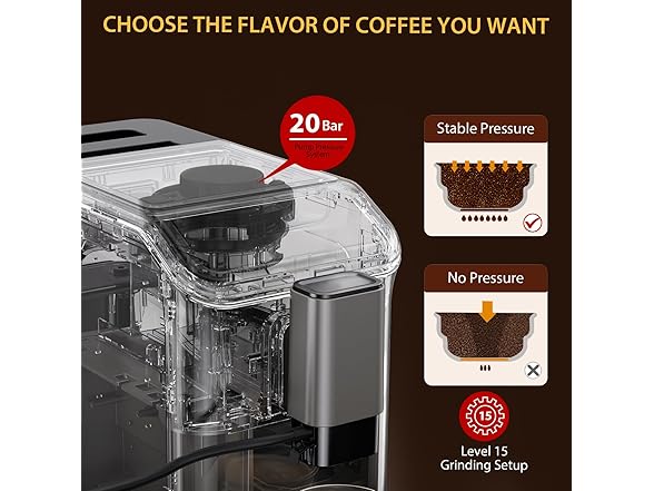 GustoWave Espresso Maker with Milk Frother