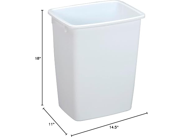 Rubbermaid 36 Quart White Open Wastebasket