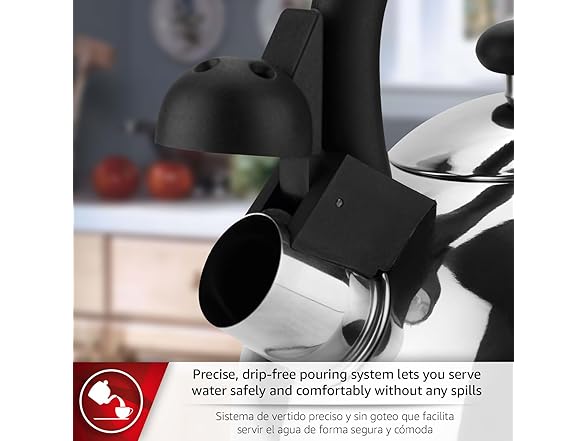 Magefesa Casia 2.7-Quart Stainless Steel Whistling Tea Kettle