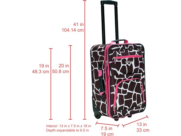 Rockland 2Pc Giraffe Softside Luggage Set